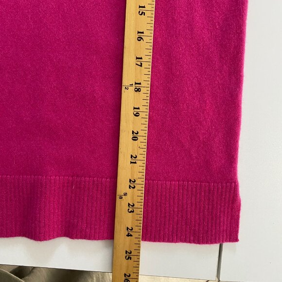 Nine West 100% Cashmere V Neck Sweater Womens Medium Pink Pullover - Picture 7 of 8